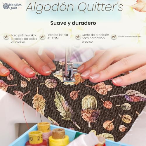 Jelly Roll Pre-Cut Cotton Fabric Strips for Quilting, 40 Strips 6x112 cm, Quilting Fabric for Sewing, Pre-Cut Quilt Projects and Crafts (Autumn Flowers)