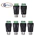 Conwork 6-Pack Phono RCA Female Plug to AV Screw Terminal Audio/Video Connector Adapter