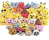 Swity Home 36 Pack Mini Emoji Plush Toy, Emoticon Toy, Mini Keychain Decorations, for Party Decoration, Party Supplies Favors, Set of 36
