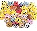 Swity Home 36 Pack Mini Emoji Plush Toy, Emoticon Toy, Mini Keychain Decorations, For Party Decoration, Party Supplies Favors, Set of 36