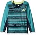 adidas Toddler Boys' Performance Logo Long Sleeve Tee Shirt, Tile Blue Print, 4