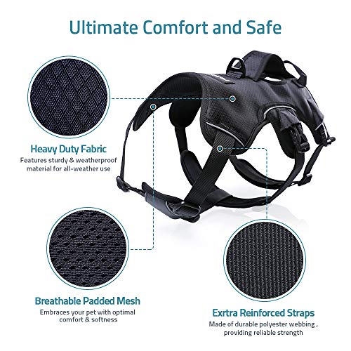 rabbitgoo Escape Proof Dog Harness, Soft Padded Full Body Pet Harness