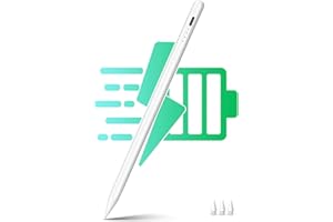 SELOUJ Stylus Pen for iPad 2018-2025, 2X Fast Charge Pencil, Pixel-Perfect Precision, Palm Rejection Tilt Sensitivity, Active Pen for iPad 6/7/8/9/10, Mini 5/6, Air 3/4/5/M4, Pro 11''/12.9''/13''