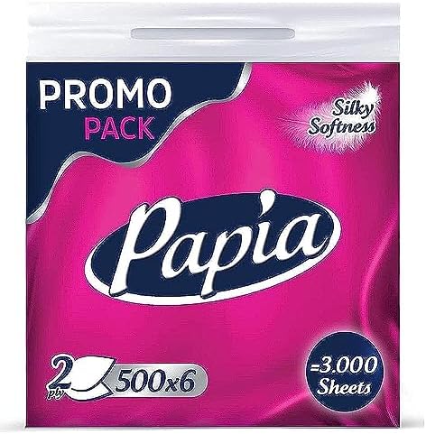 Papia 2-Ply Facial Tissues – Silky Soft 500 Sheets Pack main image 1