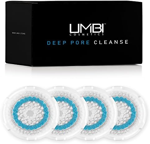 4-Pack Deep Pore Brush Head Replacement for Facial Cleanser | Compatible with Mia, Mia2, Mia3 (Aria), Mia Fit, Alpha Fit, Smart Profile, PLUS, PRO