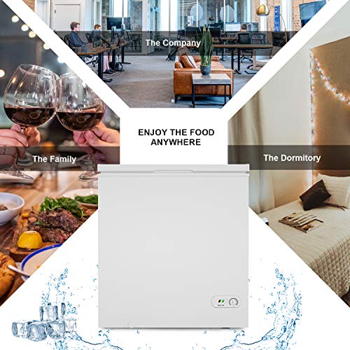 WATOOR 5.0 Cu.ft Chest Freezer Small Deep Freezer Mini Outdoor Chest