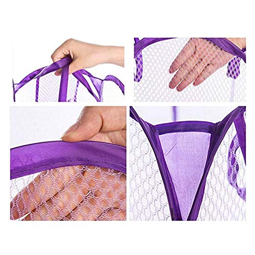 New Pop Up Mesh Washing Laundry Basket,Foldable Hamper Bag,Mesh Popup Laundry Hamper Bags - Thumbnail 2