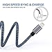 Everdigi iPhone Charger 3Pack 10FT Nylon Braided 8Pin Lightning to USB Cable Charging Cord for iPhone X 8 8Plus 7 7Plus 6s 6sPlus 6 6Plus SE 5 5s 5c iPad iPod & More (Blue)