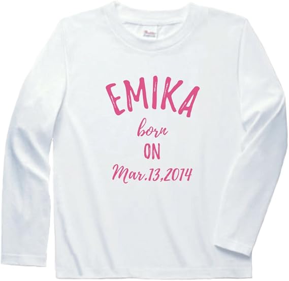 Amazon 名前入り 長袖 Tシャツ キッズ サイズ Kl456 おしゃれな 名入れ 子供服 Tシャツ カットソー 通販