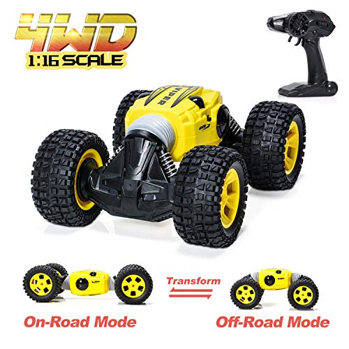 RC Car - 2.4 GHZ Remote Control Car 4WD Dual Motors Off-Road Vehicles Rock Crawler Hobby Cars, 2-Side Driving High Speed Monster Truck Rechargeable Electric Racing Car - Thumbnail 6