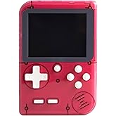 Retro Mini Game Machine with 400 Classical FC Games Handheld Game Console 2.8-Inch Color Screen Support for TV Output , Presents Birthday for Kids, Adults (Red)