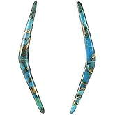 Turquoise Earrings 925 Sterling Silver & Genuine Gemstones (Choose Color)