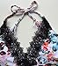 Mitang Women's One Piece Floral Lace Halter Monokini