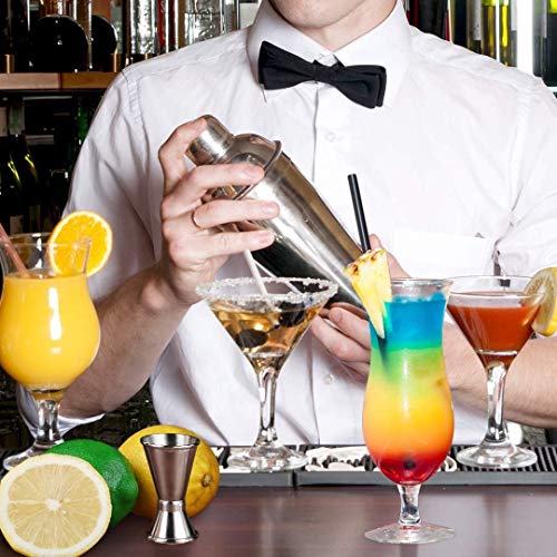 Lanseyqo Cocktail-Shaker-/Mixer-Set mit drehbarem Bambus-Ständer, Edelstahl-Barkeeper-Set für Zuhause, Küche, Bar, 13… – Bild 4