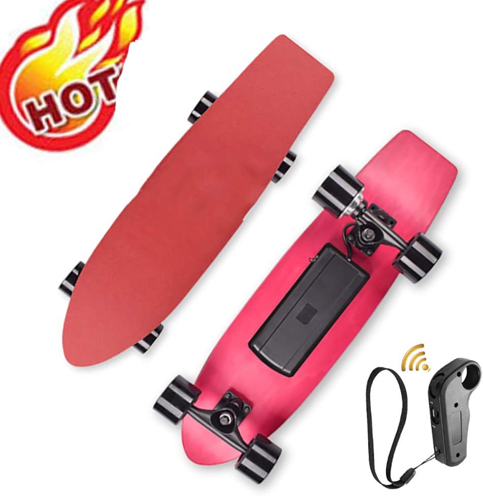 AUNLPB Mini Electric Longboard Cruiser Skateboard, Electric Skateboard is Designed for Beginners and City Commuters. Wide and Stable Skateboard Board.