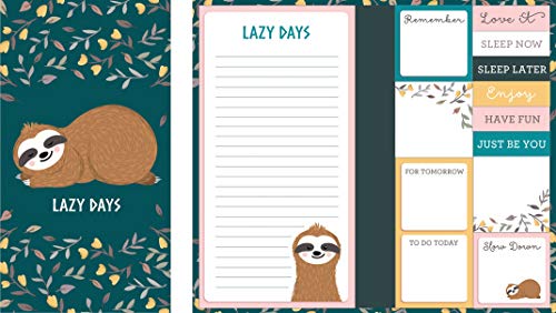 Book of Sticky Notes: Notepad Collection (Sloth Lazy Days)