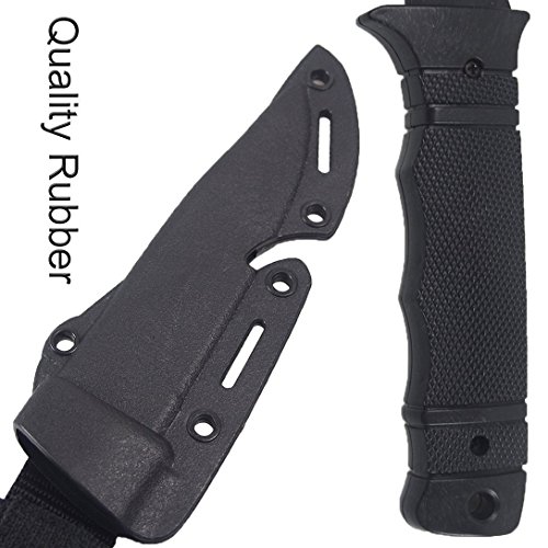 Toonol Tactical Rubber Knife Military Training Dagger Cosplay Funning War Game Knife Props Blade Rubber Fake Knives with Scabbard/Sheath - Image 3