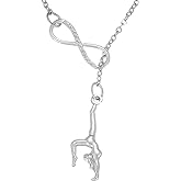 Kivosliviz Gymnastics Necklace for Teenager Gymnast Teen Gymnastic Women Gymnastics Charm Necklace
