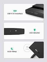 UGREEN 2.5 Inch USB C Enclosure 6Gbps SATA SSD/HDD Case UASP 10TB Support view 7