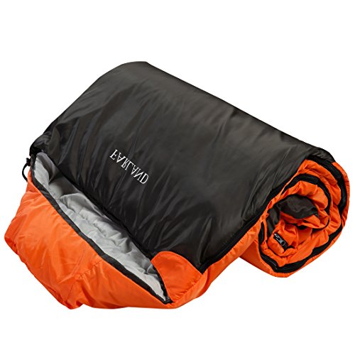 FARLAND Mummy Sleeping Bag for Adults Teens Kid with Compression Sack 20 Degrees ℉ Portable and Lightweight for 3-4 Season Camping, Hiking,Waterproof (Dark Grey & Red/Left Zipper, Mummy)