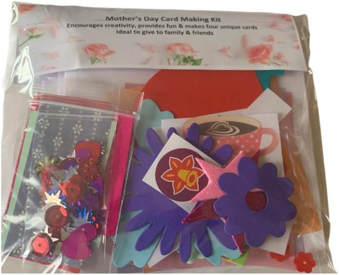 Mother's Day Card Making kit for Children - Makes Two Cards Ideals for Families