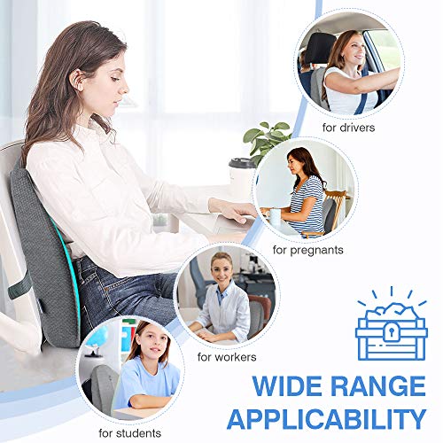 Villsure Lumbar Support Pillow, Bamboo Charcoal Fiber Ergonomic Design