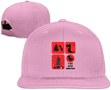 Unisex Funny T-rex Hates Dinosaur Christmas Tree Snapback Hats Vintage Baseball Cap Adjustable Flat Hat