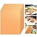 Copper Grill Mats Non-Stick BBQ Grill Mat Bake Mat Set of 5 Barbecue Grilling & Baking, FDA-Approved, Heavy Duty 1.94 oz/Sheet, Reusable & Easy to Clean-Suits Gas,Charcoal,Electric Grill More