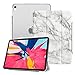 Fintie Case for iPad Pro 11 Inch 1st Generation 2018 [Supports 2nd Gen Pencil Charging Mode] - Lightweight SlimShell Cover with Translucent Frosted Back Protector, Auto Wake/Sleep, Marble White
