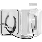 Wall-Mounted 1.2mm Cold Rolled Steel Electric Vehicle Charging Protection Box for Tesla, Waterproof Indoor/Outdoor Enclosure with Lock | Seamless One-Piece Design (White)