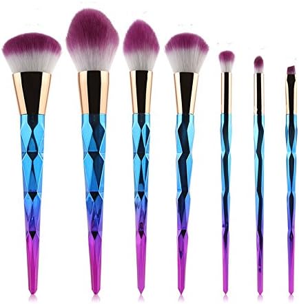 Aooher New 7pcs Color Makeup Brush Set Super Soft Cream Contour Powder Concealer Foundation Eyeliner Cosmetic Brushes Tool