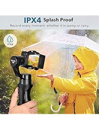 3 axis Gimbal Stabilizer for GoPro action camera Pro Gimbal hand tripod with movement time adjustment APP Control for GoPro 6,5,4,3, SJ CAM, YI Cam, Sony RXO - iSteadyPro