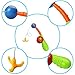 Fajiabao Bath Toys Bathtub Toy Fishing Game with Cute Spotted Fishes 4 pcs and Fishing Rod, Toy Bath Time Fun Best Gift for Toddlers Boys Girls Kids Children(Color Vary)