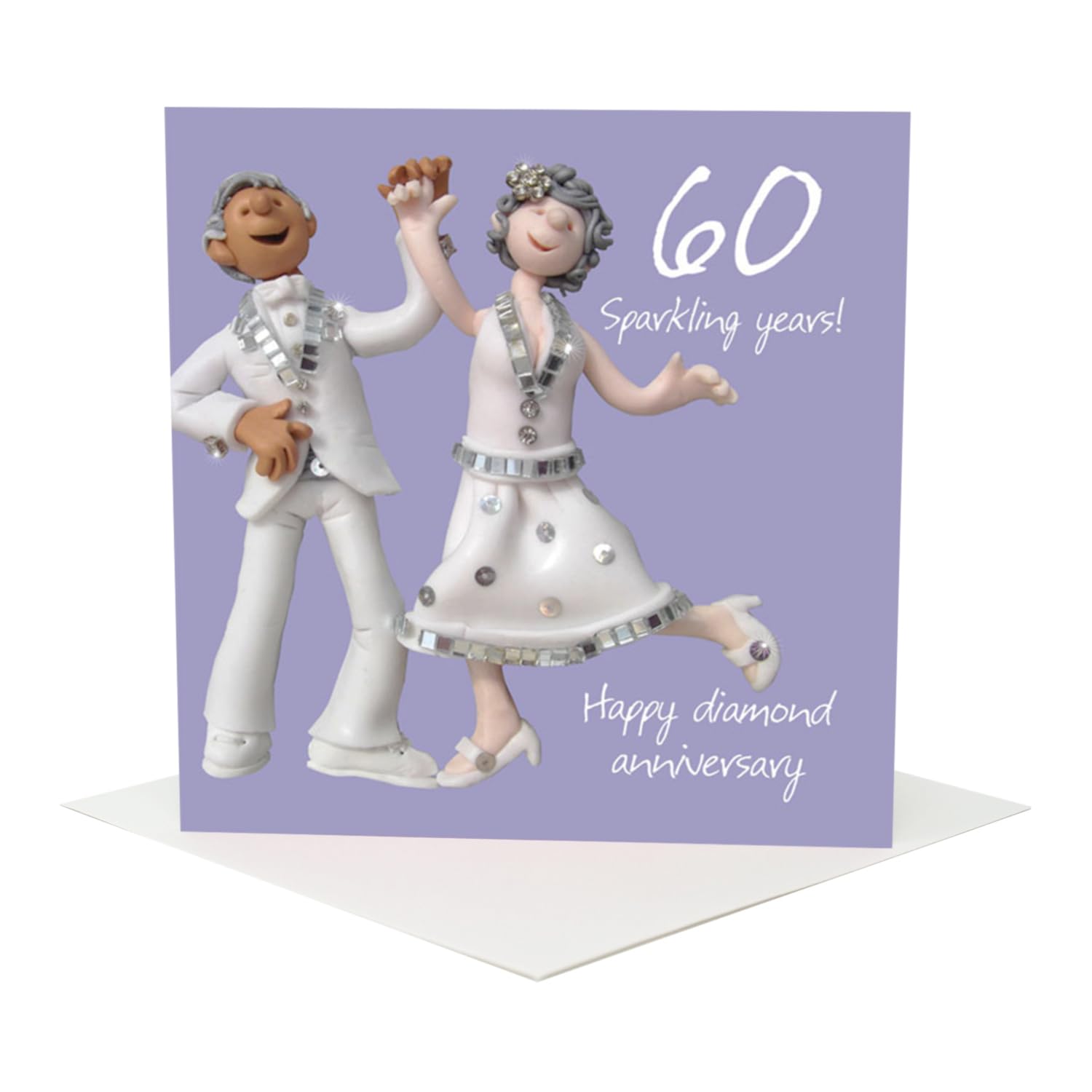Holy Mackerel 60th Anniversary Card for Couple — Fun Diamond Wedding Anniversary Card — Original Artwork by Erica Sturla