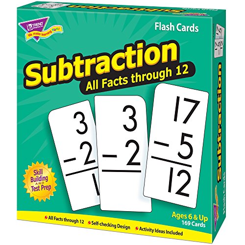 Subtraction 0-12 (all facts) 169 Flash Cards