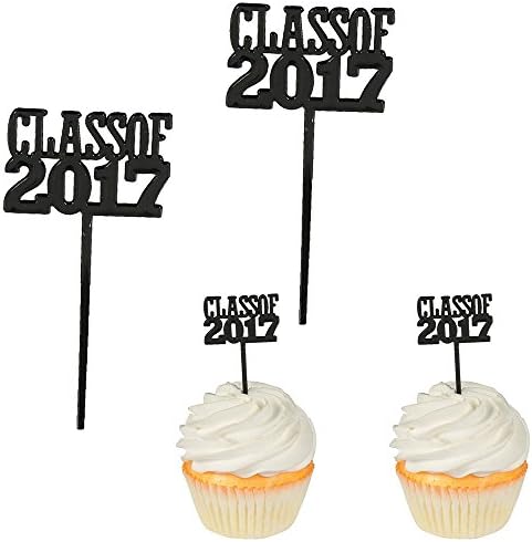 Class of 2017 Cupcake Food/Appetizer Picks for Graduation Party - 24 pc