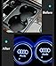 Lntly LED Car Logo Cup Holder Pad Waterproof Bottle Drinks Coaster Built-in Light 7 Colors Changing USB Charging Mat LED Cup Mat Car Atmosphere Lamp 2PCS for Mazda Accessories