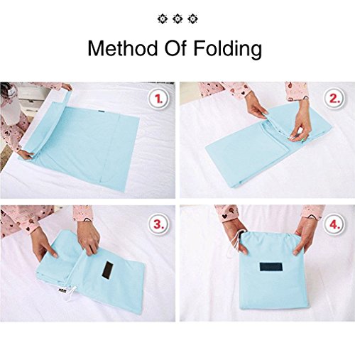 Sleeping Bag Liner Cotton Sleep Sack Lightweight Portable Sleeping Sheet Dirt-Proof Compact Travel Camping Sheet for Outdoor Travel Hiking Hotels Picnics (Mint Blue, 83x46’’) - Thumbnail 7