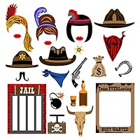 picwrap Cowboy Photo Booth Props DIY Must Cut and Glue Item Digital Print