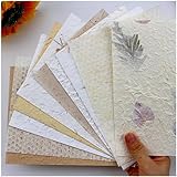 Diuhofart Textured Handmade Paper Sheets for