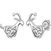 Goat Earrings 925 Sterling Silver Goat Stud Earrings Animal Goat Jewelry Gifts For Women
