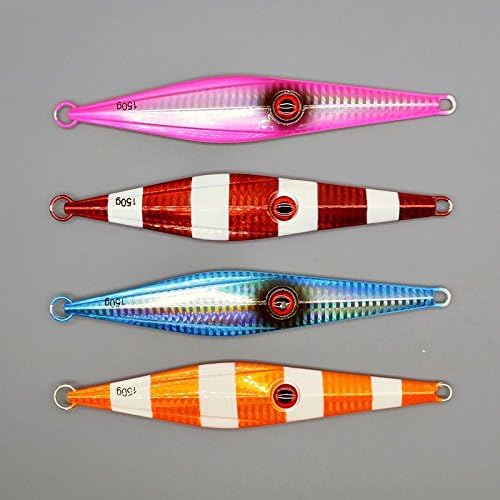 4pcs Lot Huge Jigs Big Shore Jig Slow Jig Fishing Lures Vertical Bait Light Spoon Fishing Tackle 150g