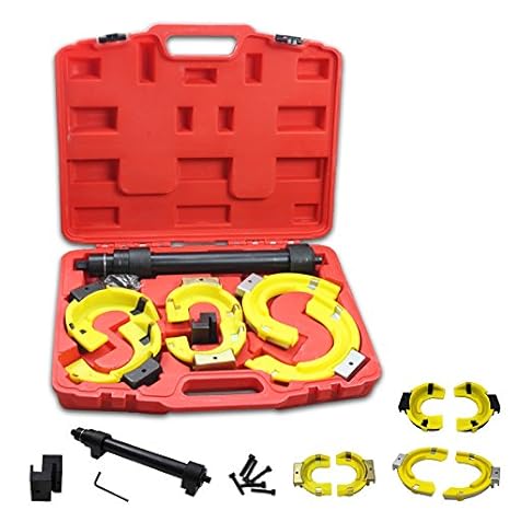 Hengda® Federspanner für Mac Pherson 3 Spannköpfe Universal Federbeinsystem Tieferlegung Fahrwerk Spanner KFZ Satz
