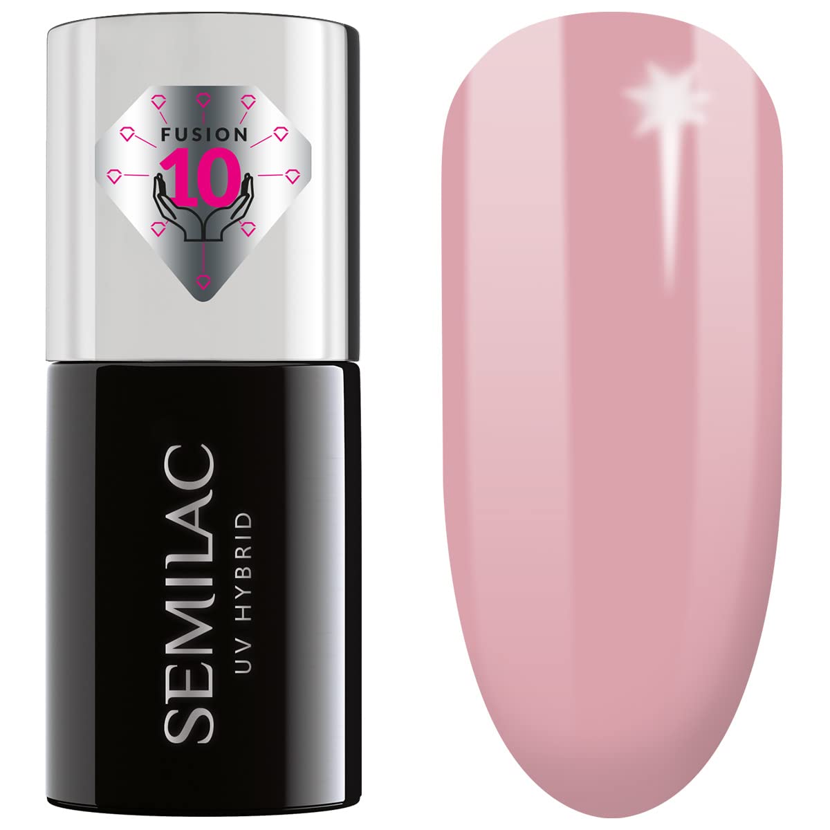 SEMILAC Extend Care Base 5in1 - Builder Gel in the Bottle - All in One Nourishing Builder Gel for Nails and Gel Polish UV Light - 802 Dirty Nude Rose 7 ml