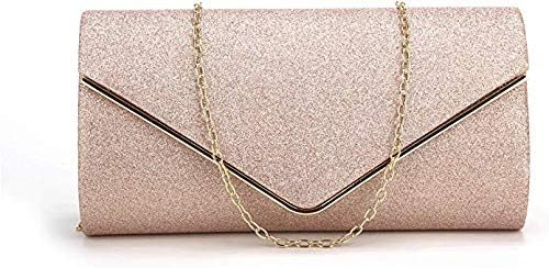 Womens Evening Envelop Bag Handbag Clutch Purse Shiny Sequins Fabric Material for Wedding Party Prom