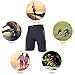 TOMSHOO Men's Baggy Cycling Shorts Breathable Loose-Fit Mountain Bike Shorts Outdoor Sports MTB Cycling Running Half Pants