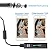 Wireless Endoscope for Android and iPhone, Slopehill WiFi Borescope Inspection Camera 1200P HD 2MP, Semi-Rigid Snake with Telescopic Rod, Waterproof, for Smartphone, Tablet, PC - 11.5F