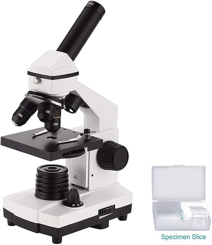 biomicroscope Monocular xsp42 64 x 640 X para Estudiantes, Vidrio de