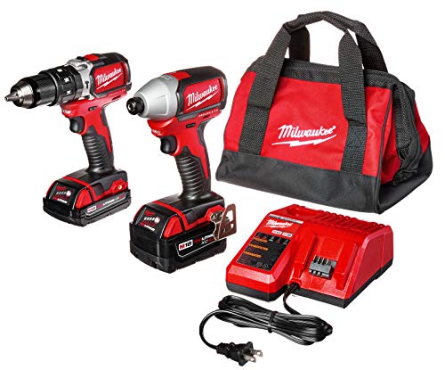 Milwaukee 2799-22CX M18 Cmpt Brushless Hammer Drill Impact Kit
