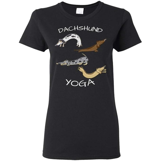 Amazon.com: Dachsund Lovers - Camiseta de yoga divertida con ...